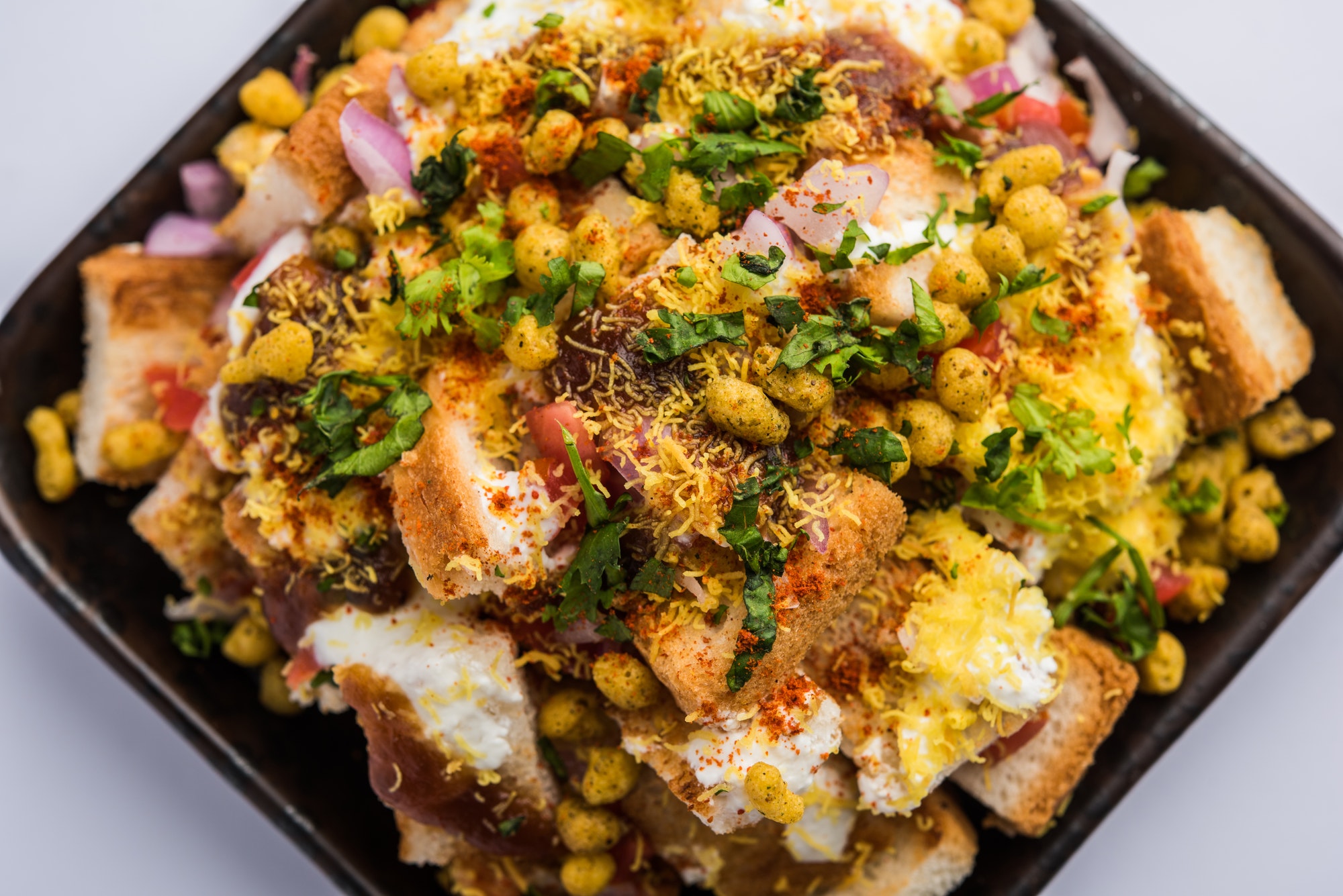 Indian starter bread chaat or chat